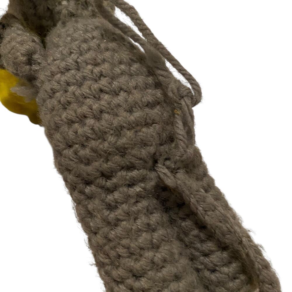 Vintage Knit Crochet Handmade Mouse with Cheese Toy - Picture 8 of 11